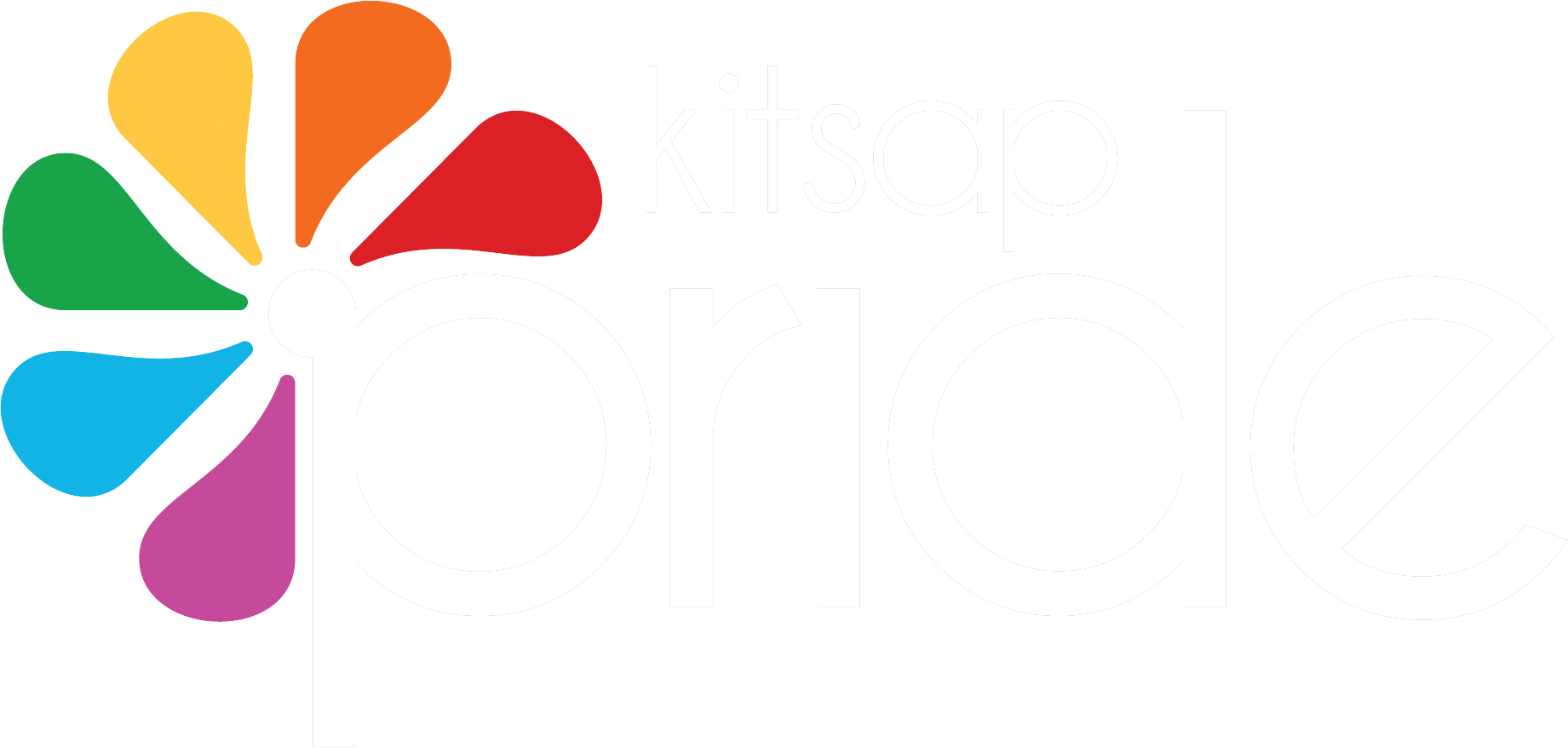 Logo Kitsap Pride White